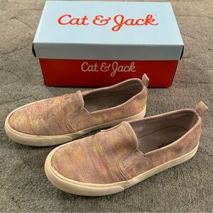 Cat & Jack Sariah Slip On Sneakers Color Multi(Pink,Purple,Peach)/Gold Size 3
